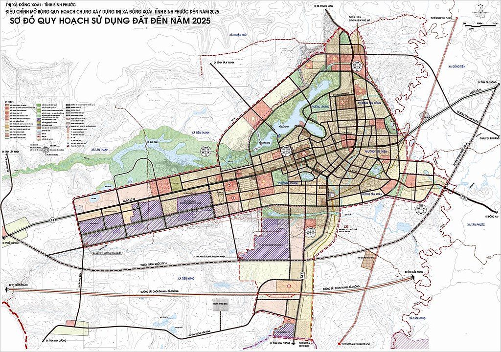 Bản đồ thành phố Đồng Xoài tỉnh Bình Phước 2