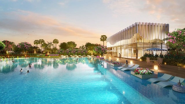 Overflow swimming pool in Saigon South Residence Overflow swimming pool in Saigon South Residence