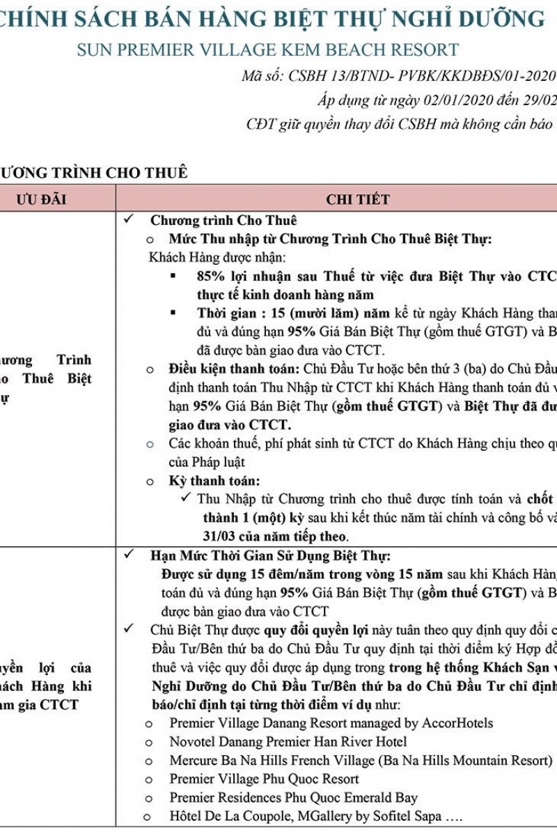 Dự án Sun Premier Village Kem Beach Resort Phú Quốc 20