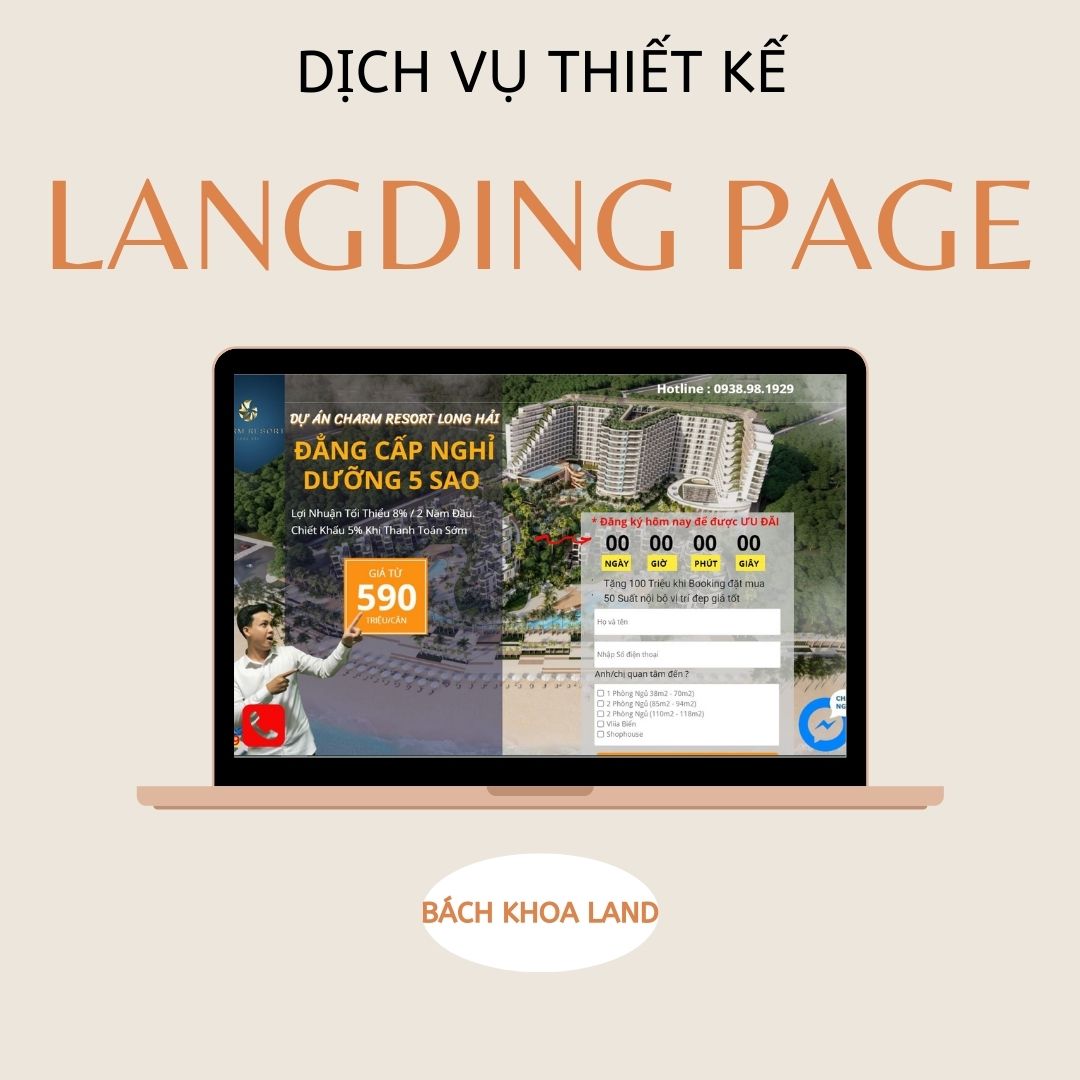 Dịch vụ thiết kế Landing Page theo yêu cầu giá 1 triệu