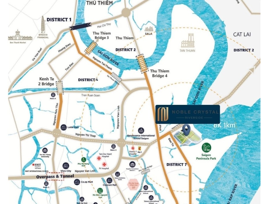 Căn hộ Noble Crystal Riverside Quận 7 3 vi-tri-noble-crystal-riverside